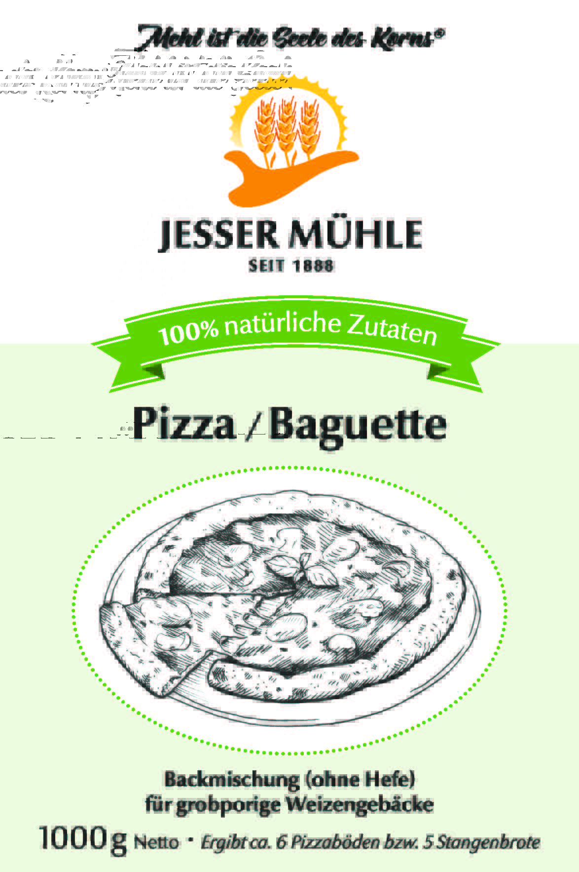 Jesser Mühle Backmischung Pizza Baguette