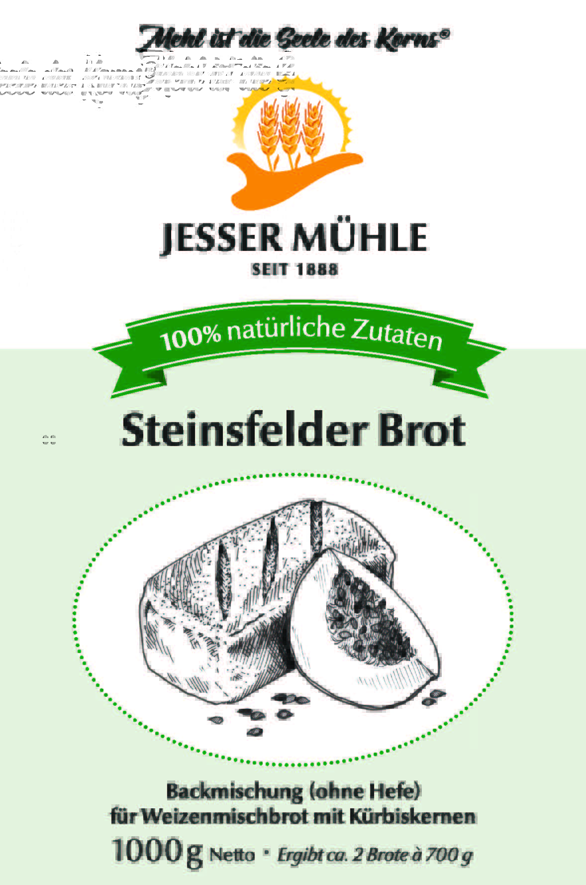 Jesser Mühle Backmischung Steinsfelder Brot